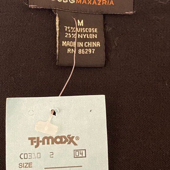 DD-70 BCBG MaxAzria NWT Black Beaded & Rhinestone Long Sleeve Cardigan Size M - Picture 12 of 15